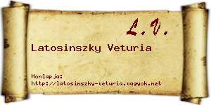 Latosinszky Veturia névjegykártya